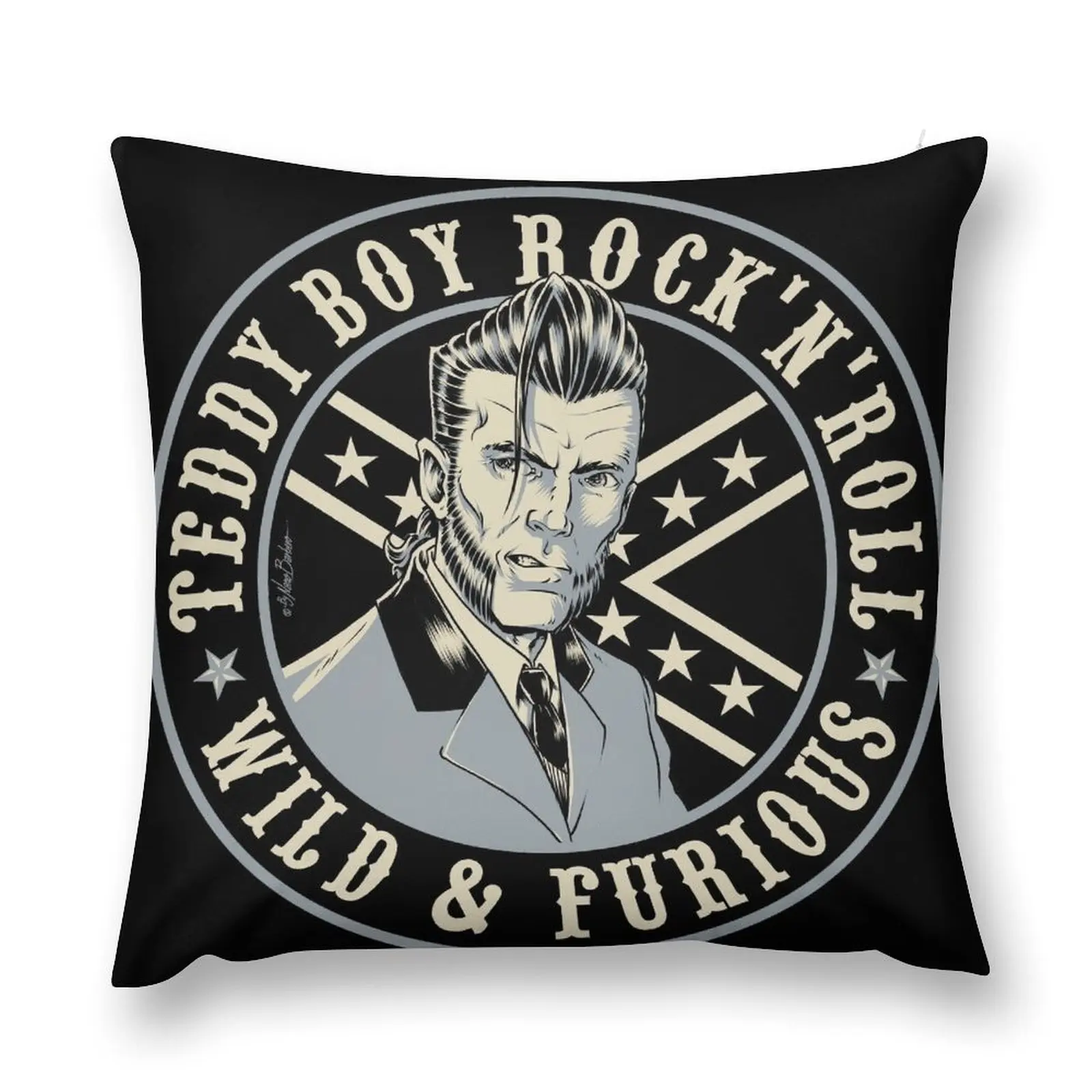 Teddy Boy Rock`n`Roll Throw Pillow Cushions For Sofa Ornamental Pillow pillowcases for sofa cushions Custom Cushion pillow