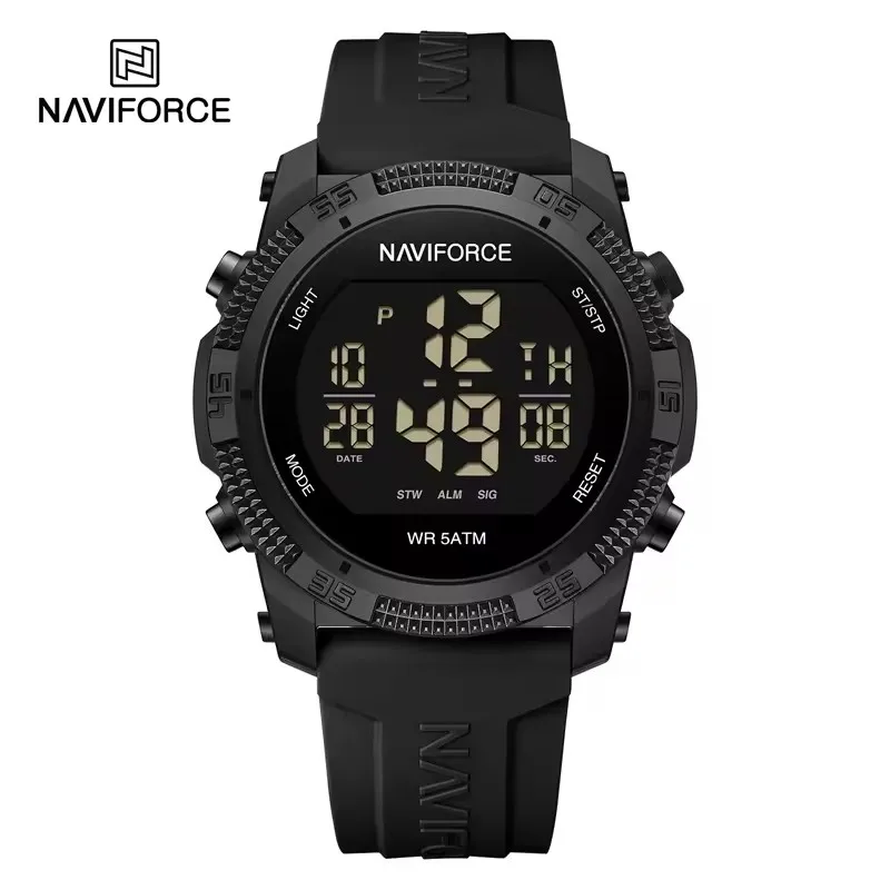 

NAVIFORCE 7104 Fashion Men's Electronic Watch Sports LED Display Calendar Luminous Waterproof Brand Men Digital Watches for Man