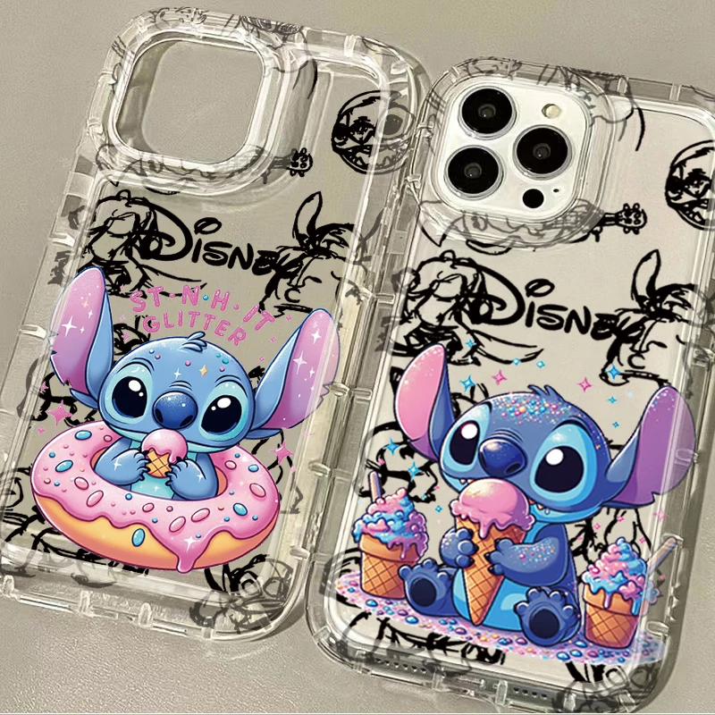 Disney Stitch Eat Donut Case for Samsung Galaxy A15 A55 A05 A05S A14 A24 A13 A23 A73 A12 A22 A32 A52 A52S A72 A31 A51 A71 Cover