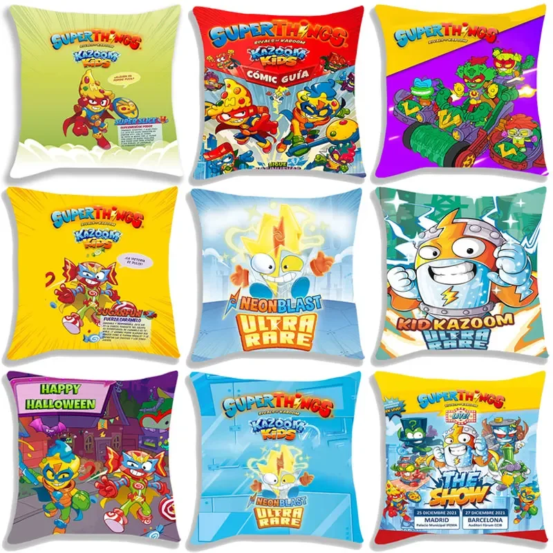Superzings Series 8 Kazoom Kids Pillow Case Home Decorative Pillowcase Children Game Superthings Pillow Cover Sofa Cushion Cover