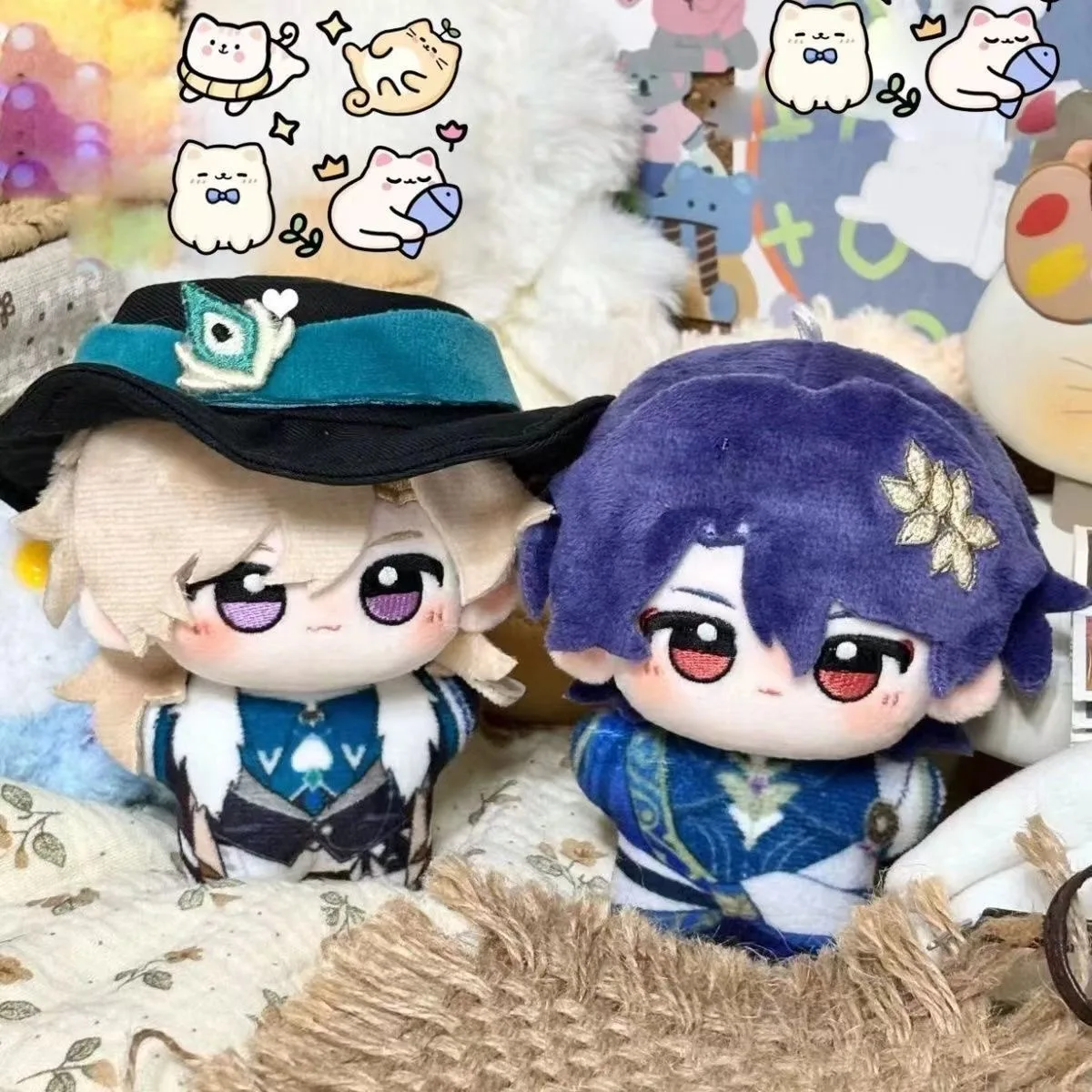 Game Honkai Star Rail Aventurine Dr. Ratio Soft Plushie Toys Doll Adorable Anime Plush Pendant Backpack Keychian Birthday Gifts