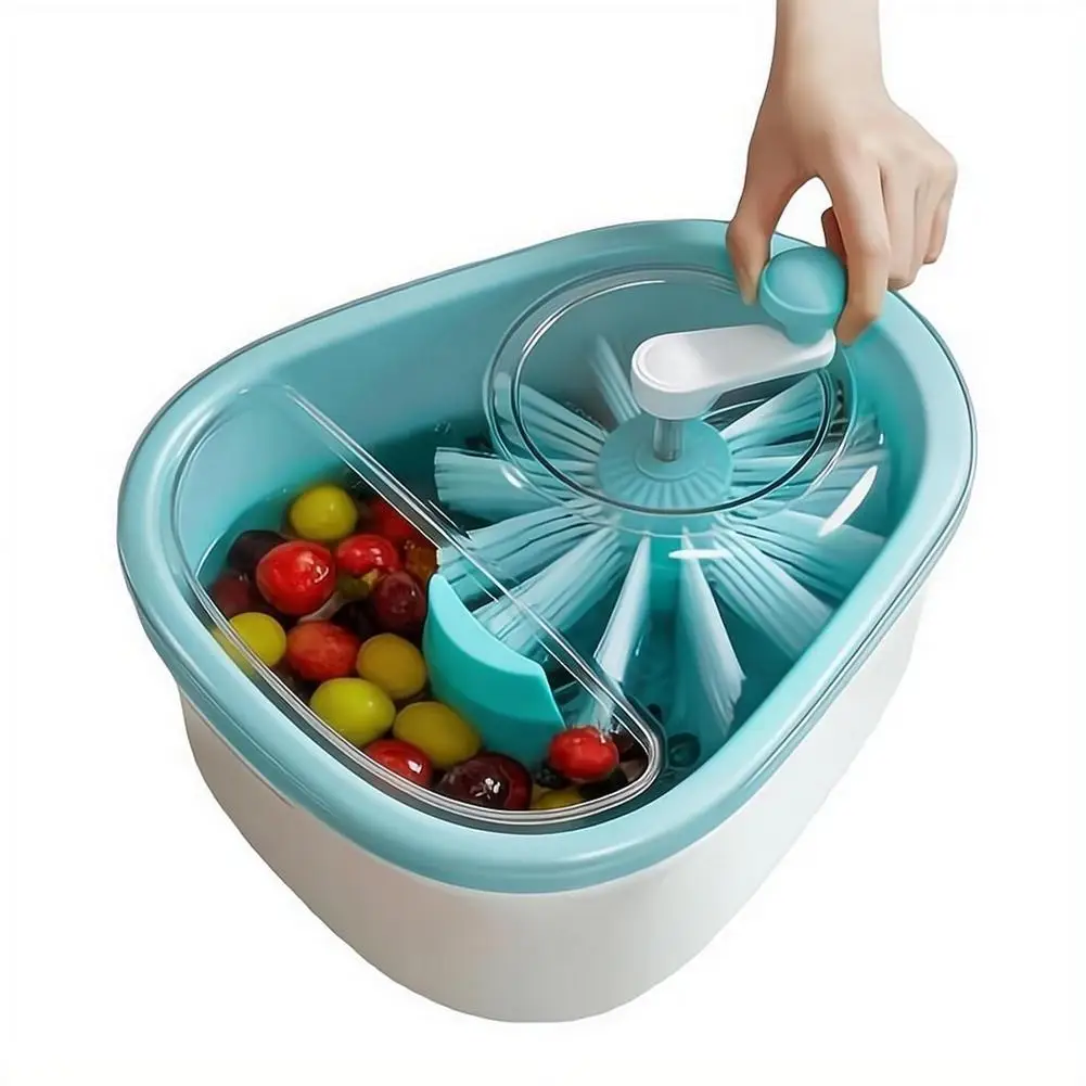 Fruit Cleaner Spinner Large Vegetable Scrubber Manual Salad Drainer Colander Basket Fruit Cleaner Spinner Fruit Scrubber