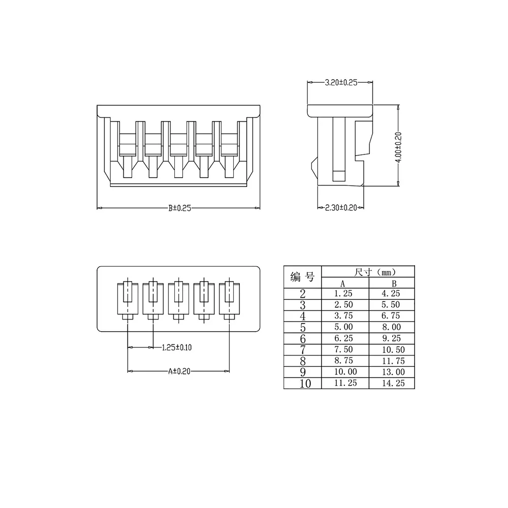 1Box Mini JST 1.25mm Connector Kit 1.25mm Pitch MX 1.25 2/3/4/5/6/7/8/9/10 Pin Female Housing Pre-Crimped Cables Wires 28AWG view 6