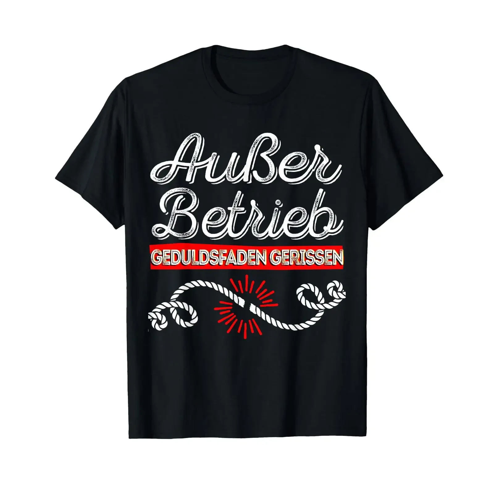 T Shirt with German Text quot Auser Betriebs Language vintage Washed Casual streetwear Stylish graphic Comfortable Slightly