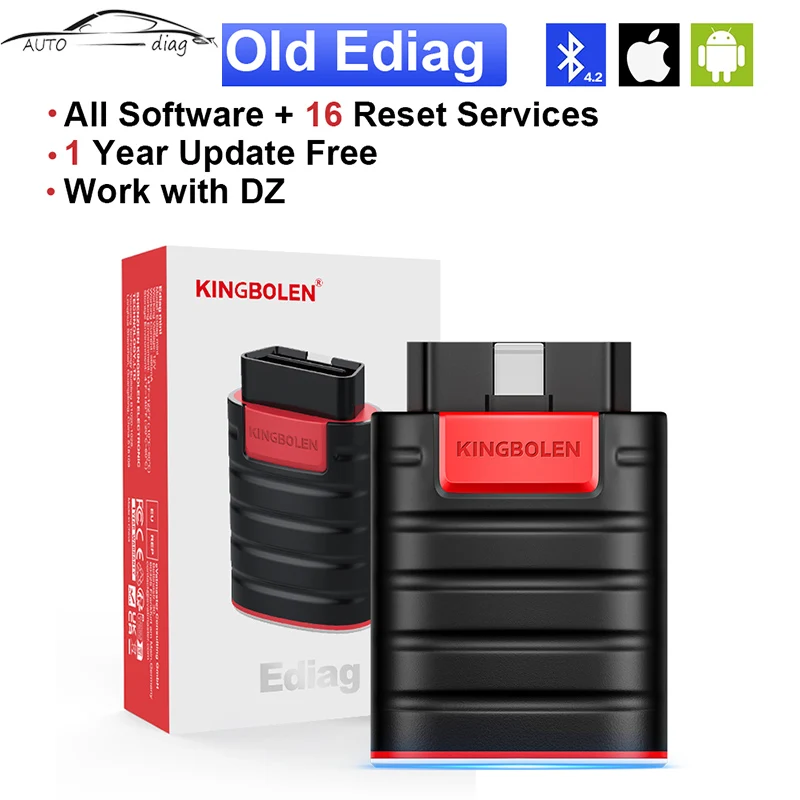 

KINGBOLEN Ediag Hot Boot All System Full Software 1 Year Free OBD2 Diagnostic Tools 16 reset ECU Coding active test pk THINKDIAG