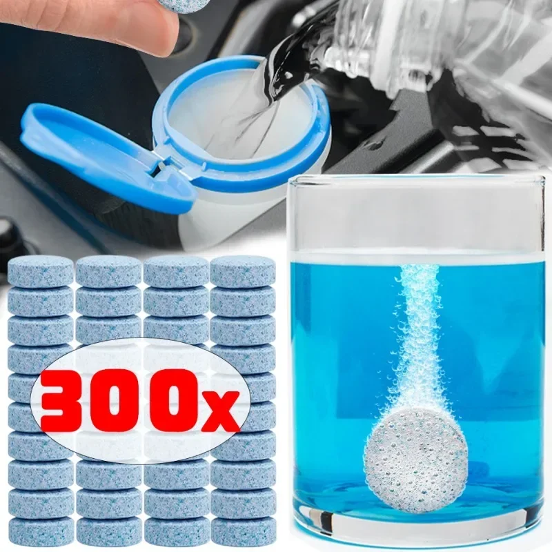 300~5Pcs Car Effervescent Tablet Solid Cleaner Windscreen Cleaner Wiper Glass Solid  Concentrated Tablets Detergent Glass Water