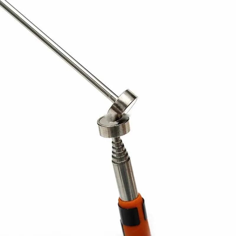 1pc 8lb Orange Red Handle Magnetic Pickup Stainless Steel Antenna Retractable Suction Iron Rod Strong Magnetic Suction Rod Tools