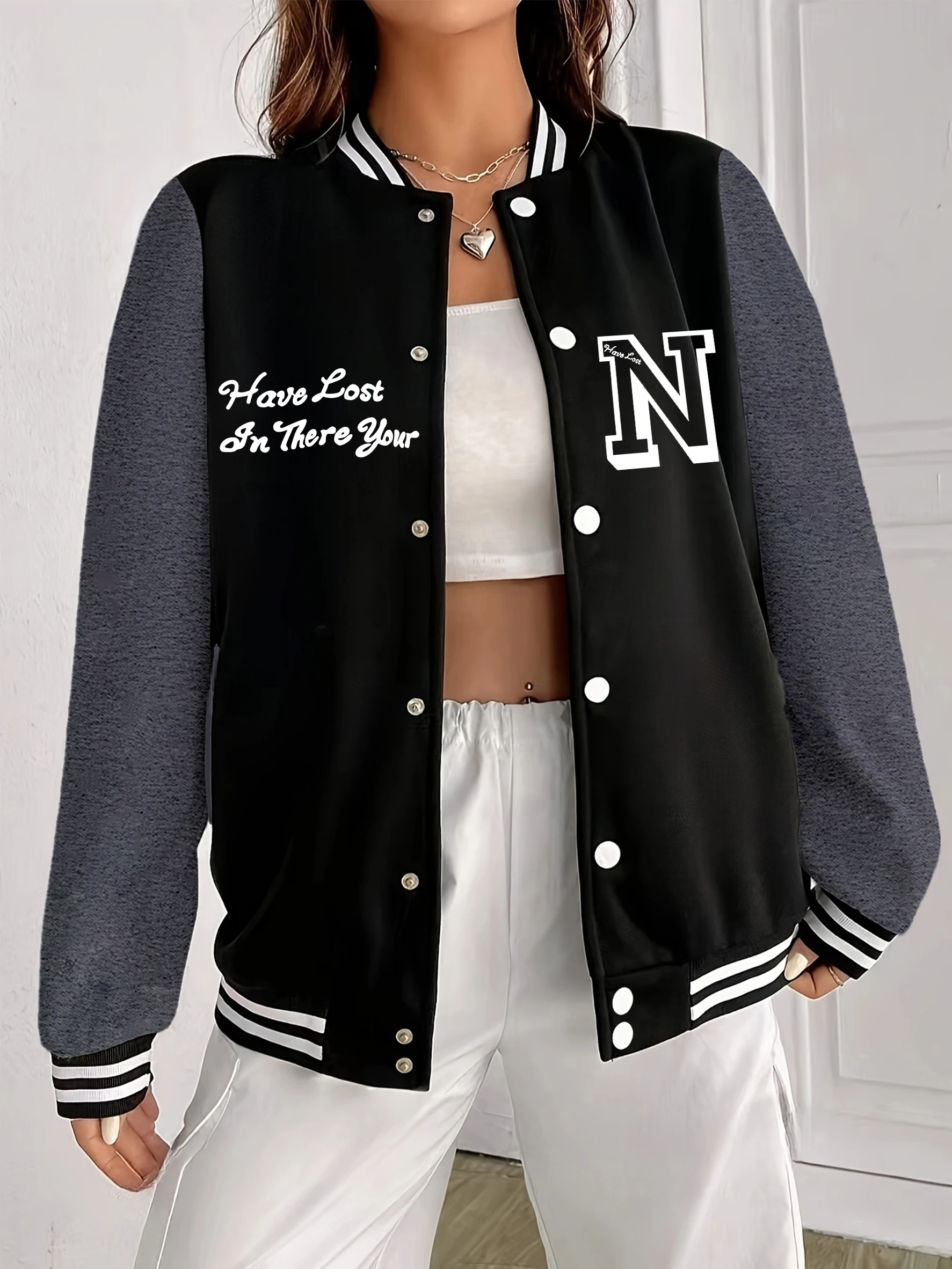 

Что ты потерял в Нью-Йорке с принтами, бейсбольная форма, куртка большого размера в стиле хип-хоп, теплая уличная одежда с карманами, мягкие женские куртки