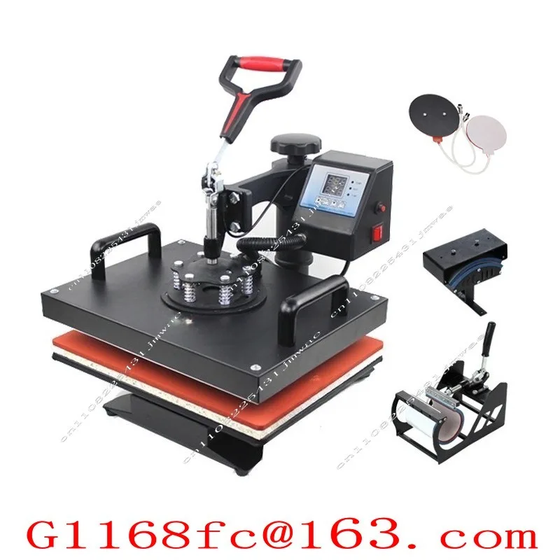 30*38CM 5 in 1 Combo Heat Press Printer Sublimation Machine Heat Press Machine for T-shirts Plates/Cap/Mug/Phone Covers et