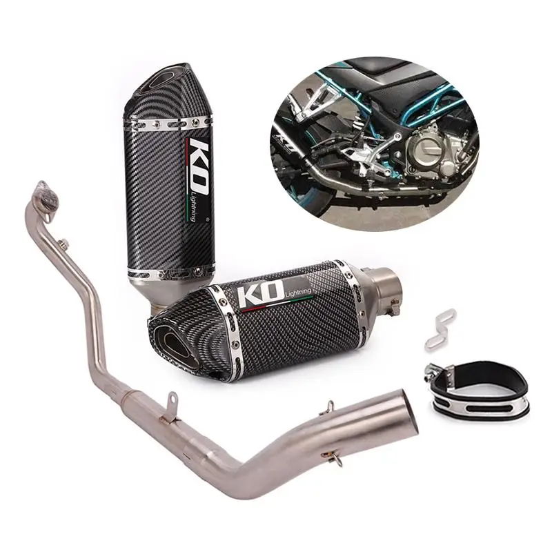 

For CF Moto NK250 NK250SR NK300 300SR Motorcycle Full Exhaust System Header Link Pipe Connect 51mm Muffler Stainless Steel Tip