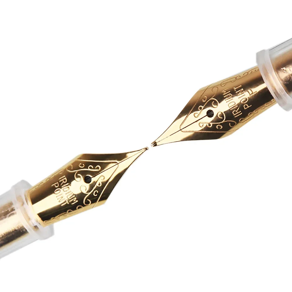 2 PCS  M2 / Wancai Fountain Pen Metal Nibs Extra Fine and Fine Nib 0.38mm and 0.5mm 2 Nibs Replaceable Combination