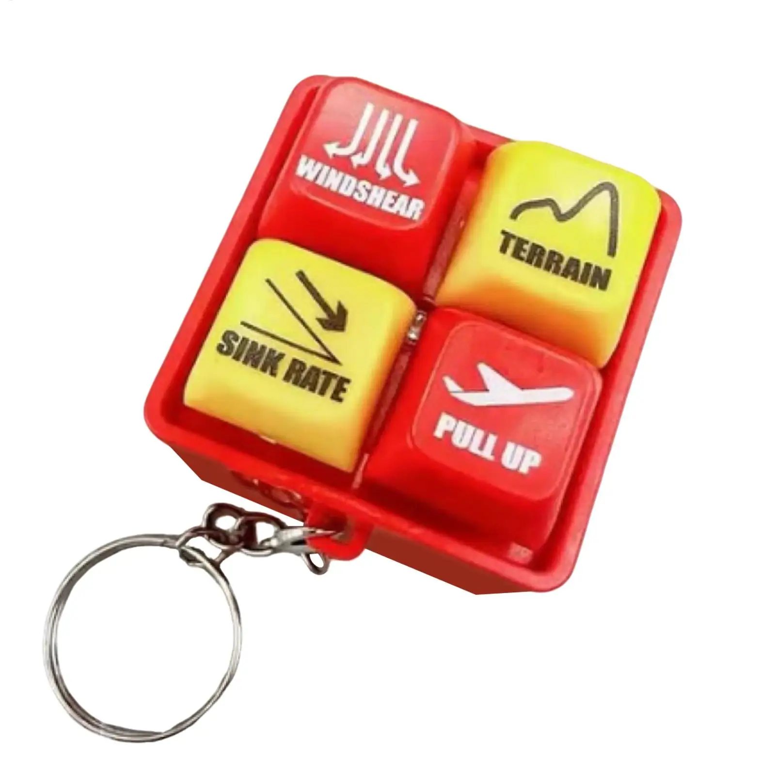Keychain B737 Airplane EGPWS Warning Sound Simulator with LED Light Airplane Alert Keychain For Pilot Stress Relieving Device