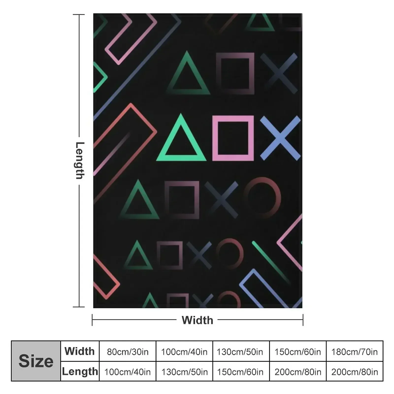 Digital Classic Gamer Icons Pop Art Throw Blanket couch cozy soft plush fuzzy picnic outdoor blanket
