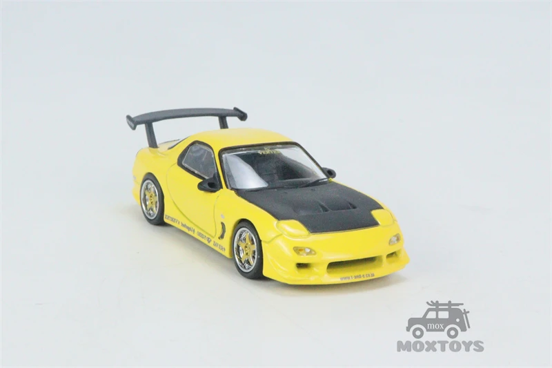 Tarmacworks 1:64頂点mazda RX-7 fd3sイエローメタリックダイキャストモデルカー