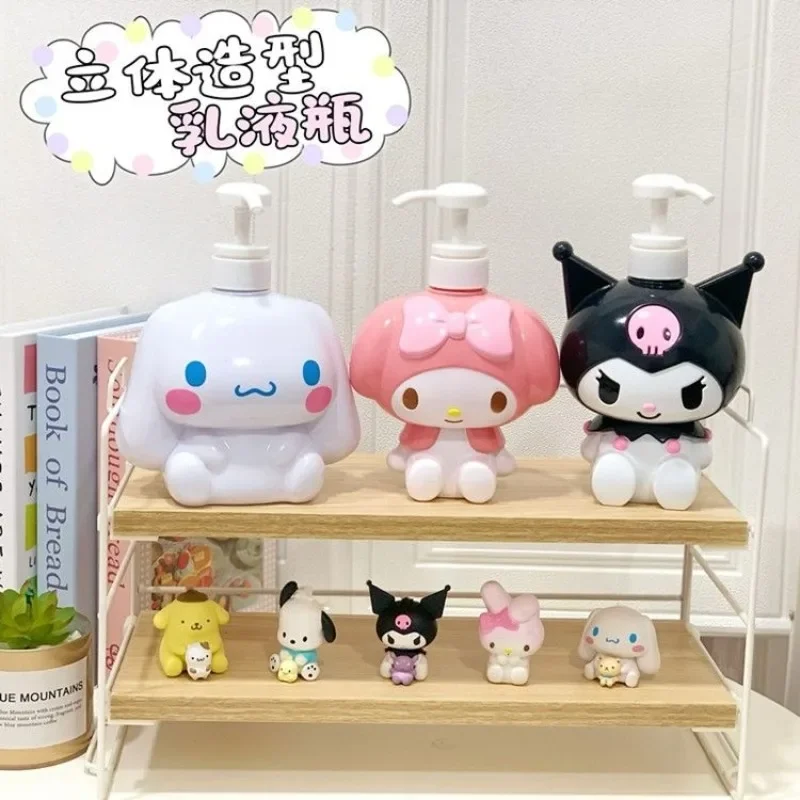 Cinnamoroll Kuromi Anime Kawaii Sanrio Wash Shampoo Dispensed Storage Case Cute My Melody Cartoon Press Bottle Gifts for Girls