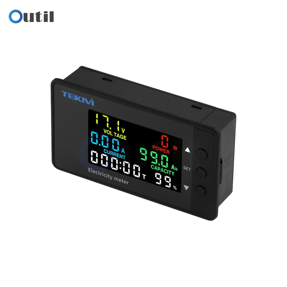 DC 7.5-100V 6 in 1 Voltmeter Ammeter Power Energy Timing Detector Meter 20A 100A 200A 300A LED Digital Wattmeter Electric Meter