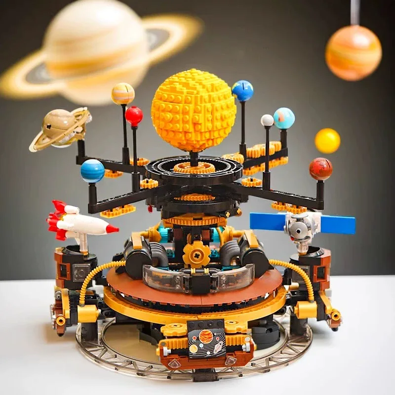 Rotating Universe Interstellar Solar System Building Blocks Sun Earth Space Series Science Education Assemble Bricks Kid Toy Boy