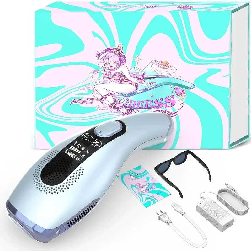 DEESS Laser Hair Removal with Sapphire Cooling System, GP592 IPL Hair Remover for Women and Men, 40°F ICE Contact