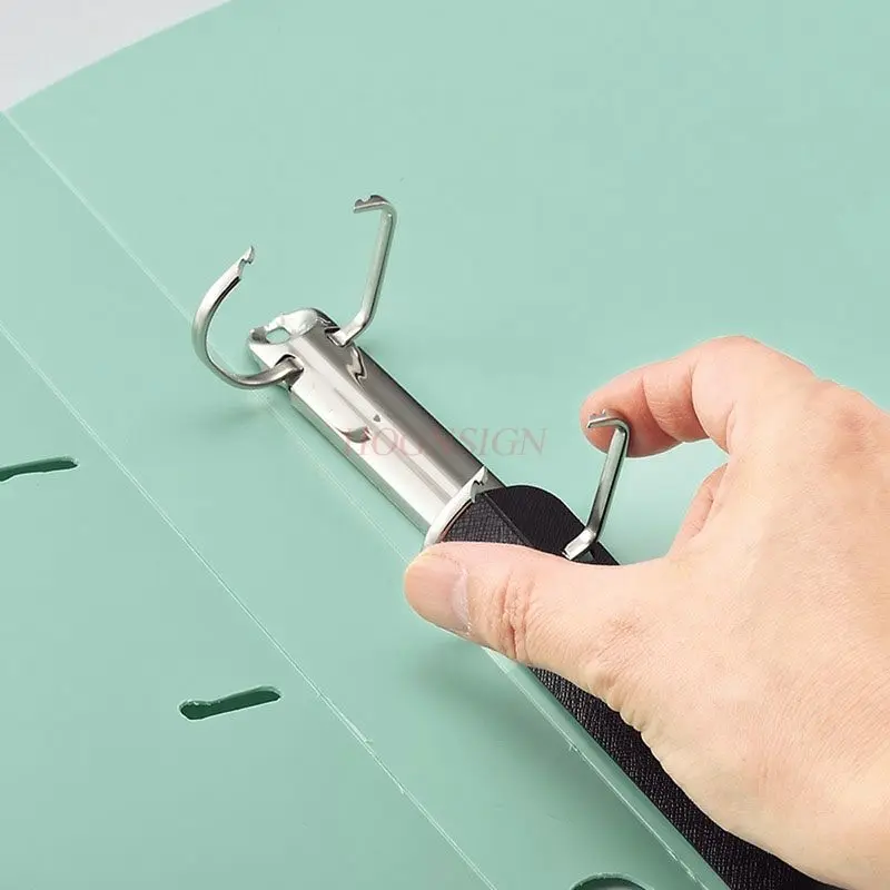1pcs 2 hole D-type A4 office folder folder file folder punching clip
