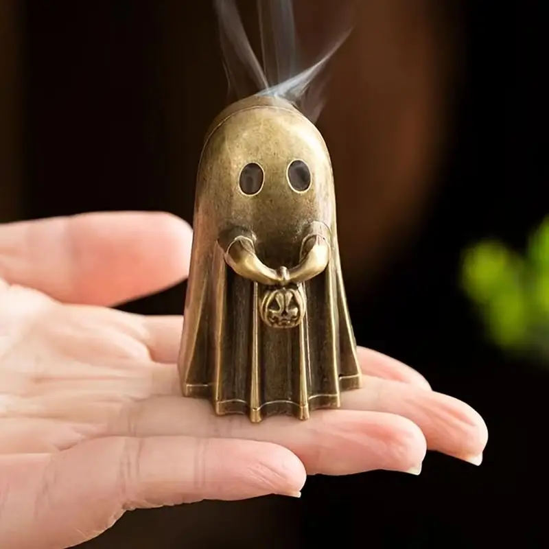 /KQM/Ghost Incense Holder Ornament Handheld Pumpkin Desktop Decoration Suitable For Yoga, Meditation, Tea Ceremonies Home Decor