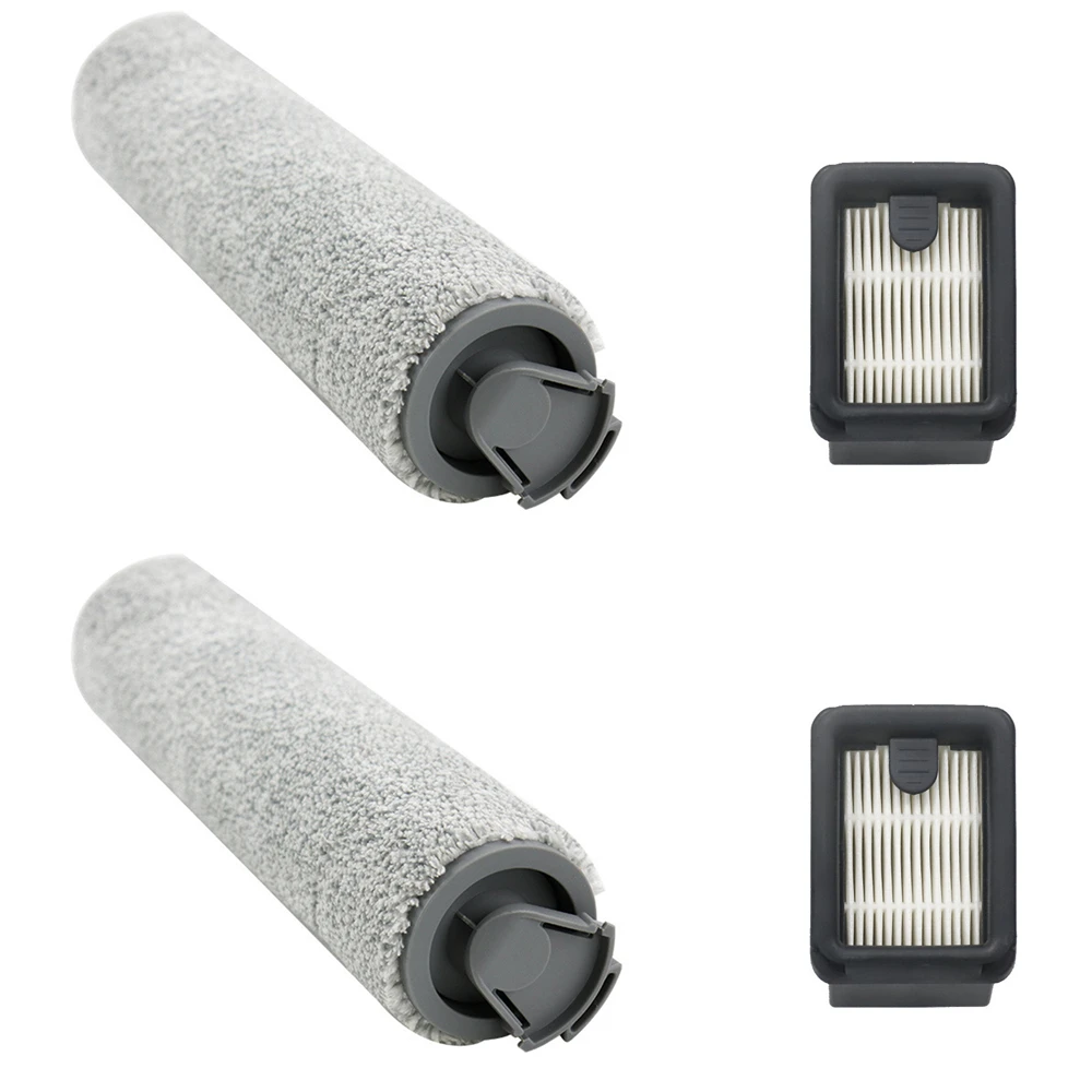 2PCS Roller Brush + 2PCS Hepa Filter Screen Pollen Filtration Cleaning Kits for Uwant X100/X100 PRO Scrubber Accessories