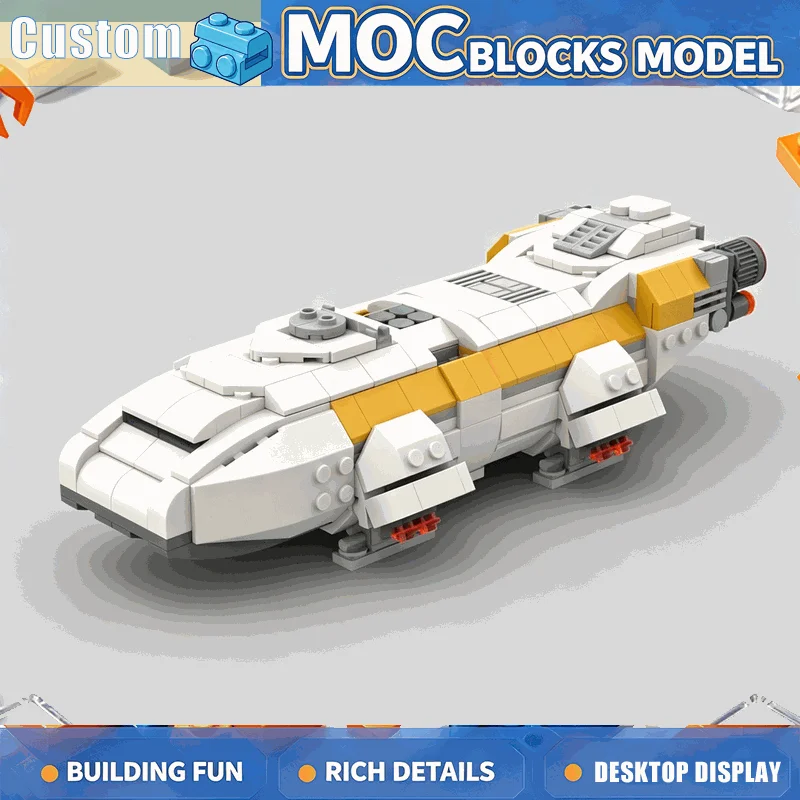 647PCS MOC Custom Building Blocks Sci Fi Spaceship Planetary Lander Full Interior Creative DIY Assembly Education Christmas Gift