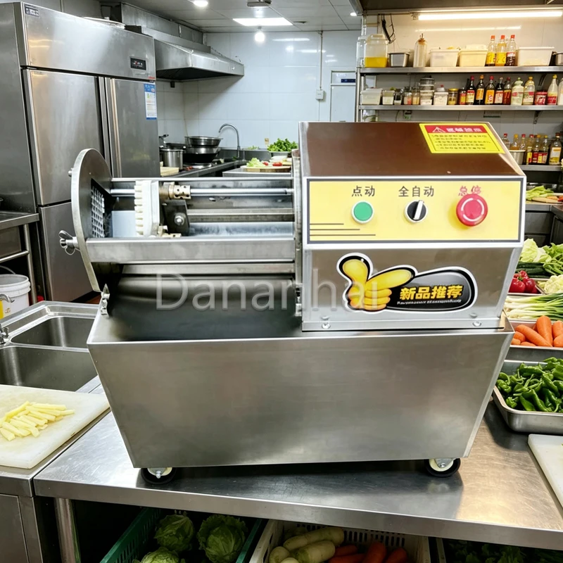 Multifunctional French Fries Cutting Machine Commercial Vegetable Cutter Kitchen Equipment 110-220V for Restaurant Use