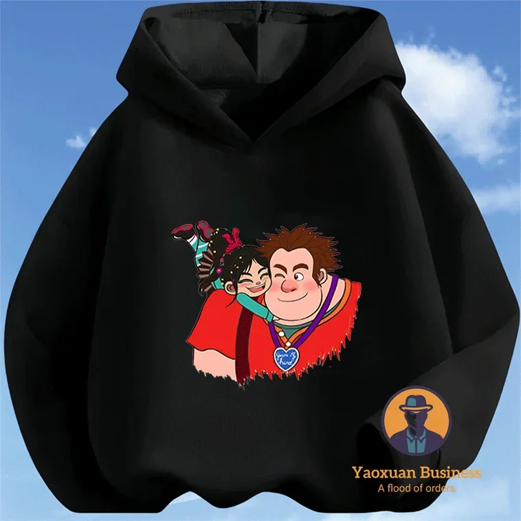 

Chic Wreck-It Ralph Little Boys Hoodie Cute Cartoon Printed Warm Windproof Autumn Winter Fashion​