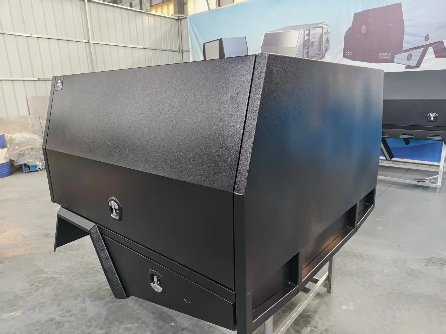 Dual Single extra Cab Aluminum Ute Tray and Canopy with Mud Guards and Toolbox for Pickup Truck