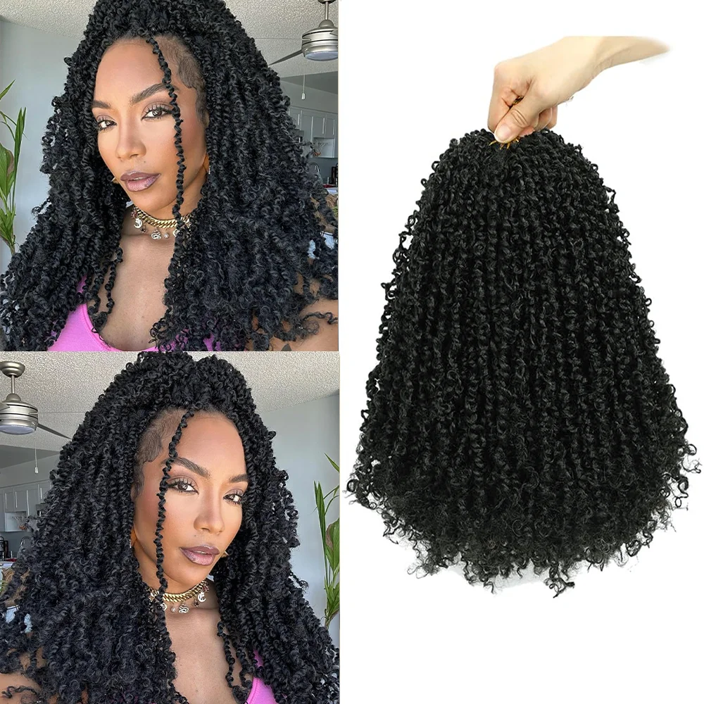 

1-8 Packs Yanky Twist Crochet Hair,8-14 Pre-Looped Yankee Twist Mini Passion Twist,Pre-Twisted Micro Spring Twist,Synthetic Hair