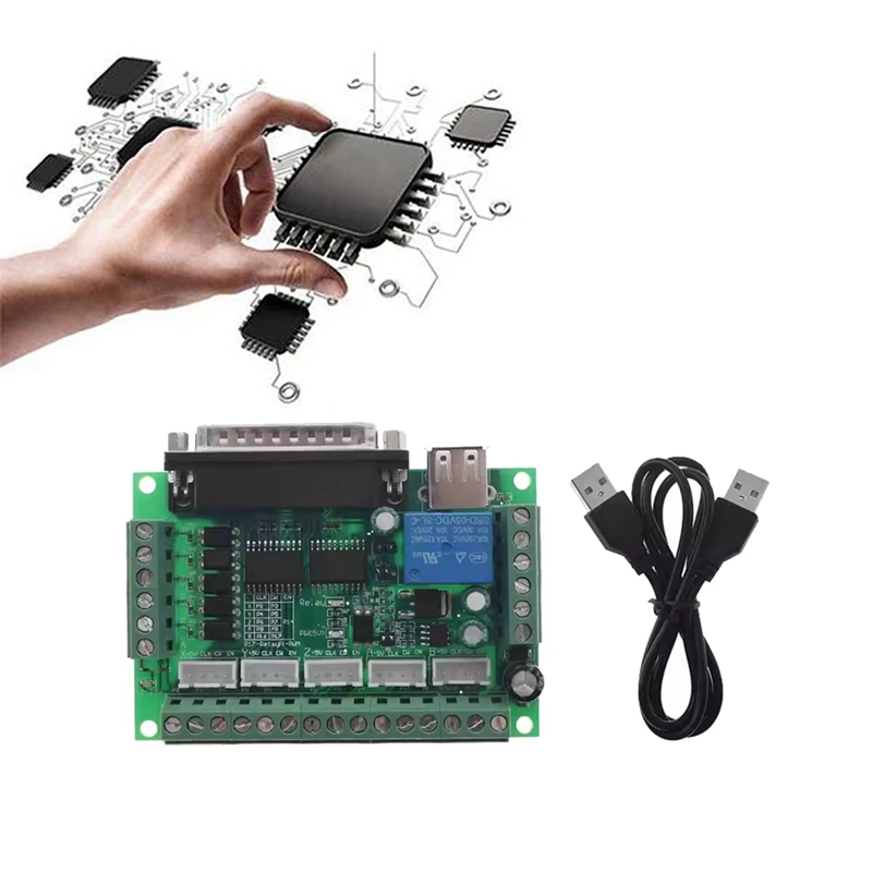 MACH3 Engraving Machine 5 Axis CNC Breakout Board With Optical Coupler For Stepper Motor Drive Controller Durable Easy To Use