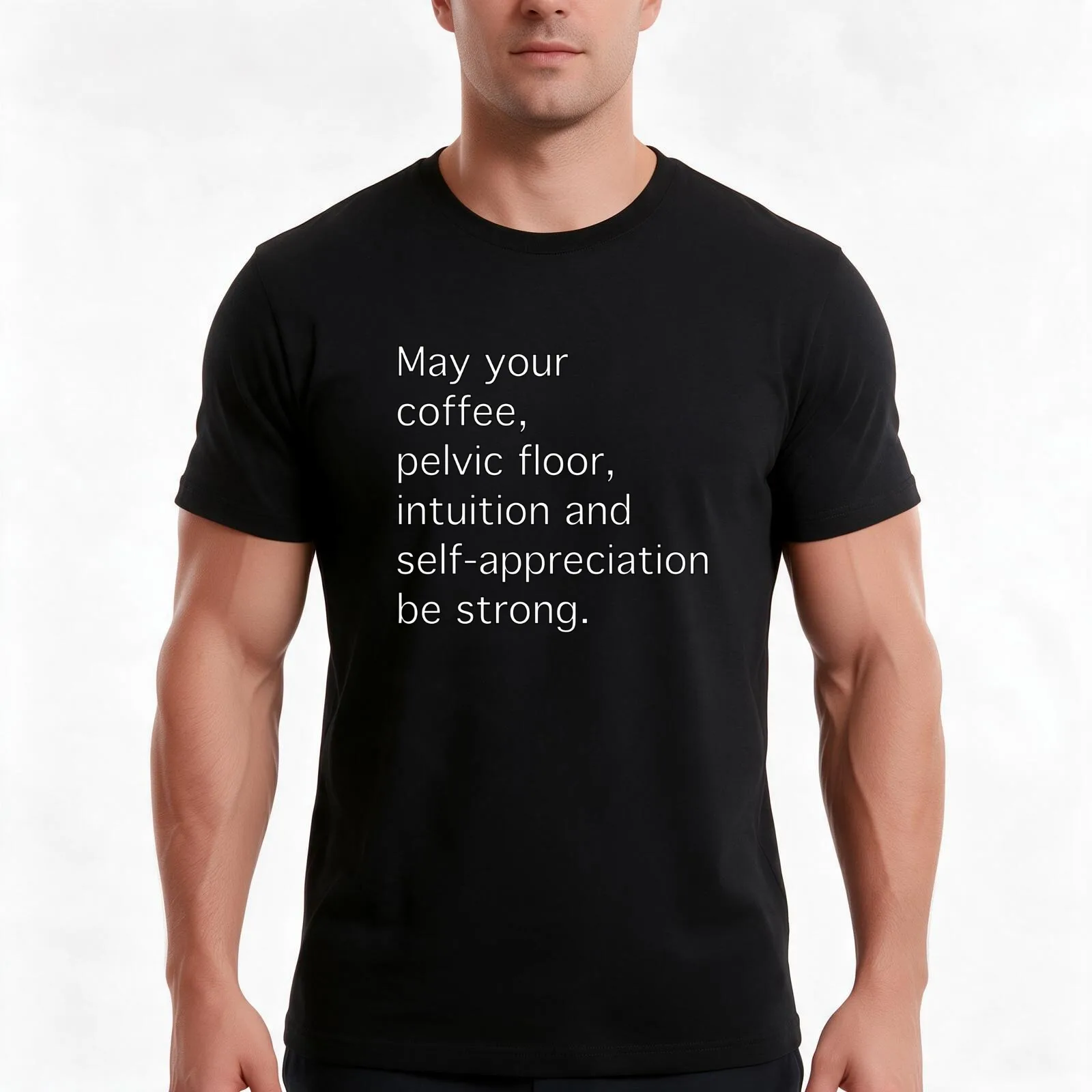 May Your Coffee Pelvic Floor Intuition T-Shirt Summer Casual Cotton Tee Oversized Streetwear Tops Vintage Graphic Print