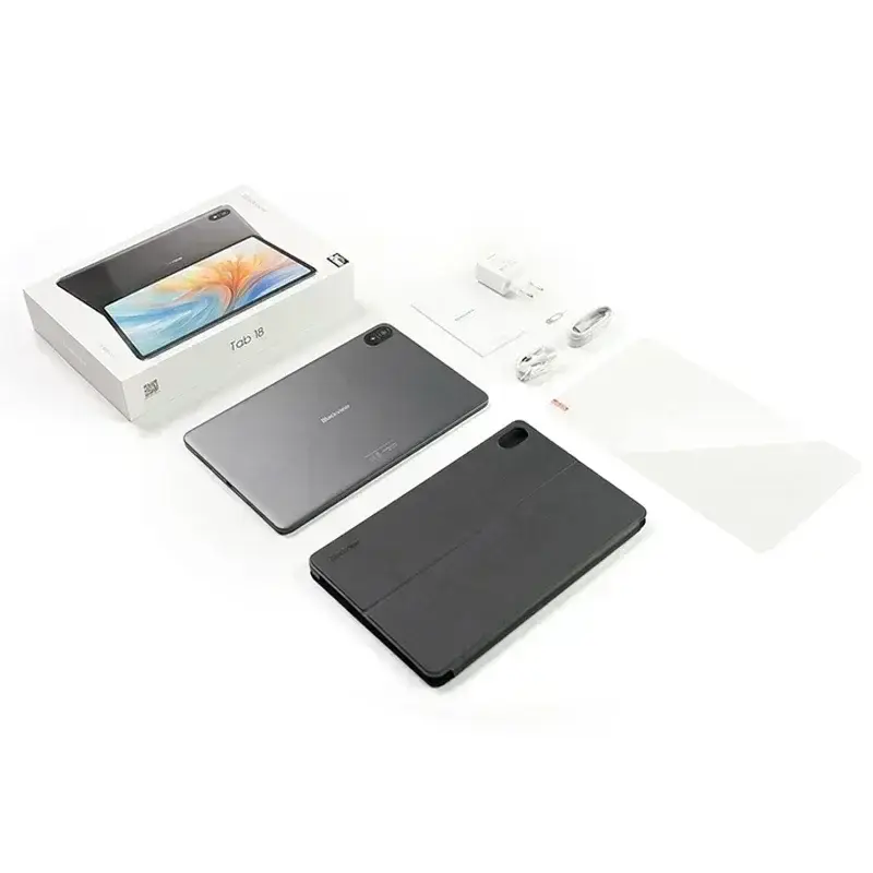 جهاز لوحي Blackview Tab 18 بشاشة 12 بوصة 2.4K FHD+، 8GB رام 256GB روم، بطارية 8800mAh شحن 33W، Widevine L1، معالج MTK Helio G99، لوحة حساسة للضغط - 6