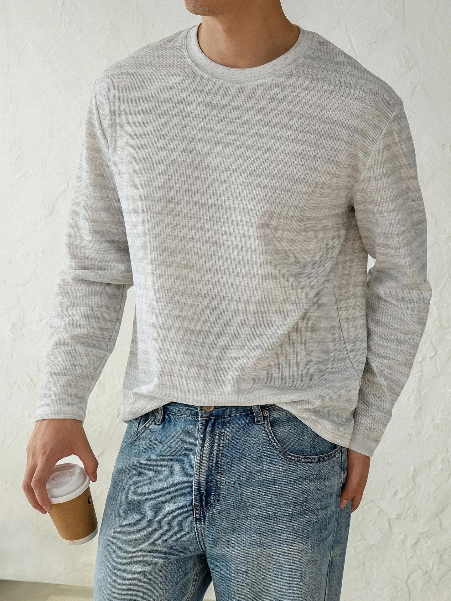 Retro Striped Long Sleeve T-Shirt Men's Autumn New Style Color Block round Neck Slimming Top Fashion Urban Outdoor Leisure