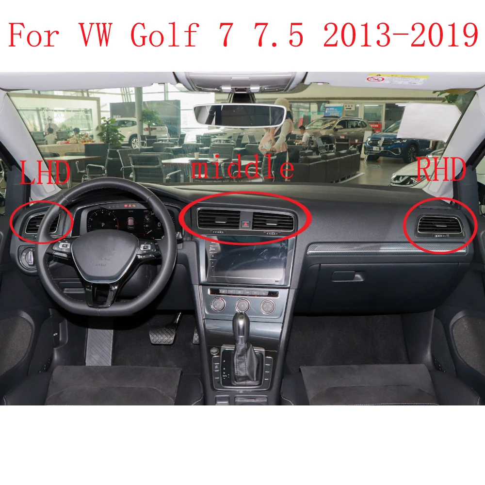 

1/2/3 шт. вентиляционное отверстие для кондиционера для Volkswagen Golf 7 7,5 MK7 MK7.5 2013-2019, решетка кондиционера, розетка для приборной панели