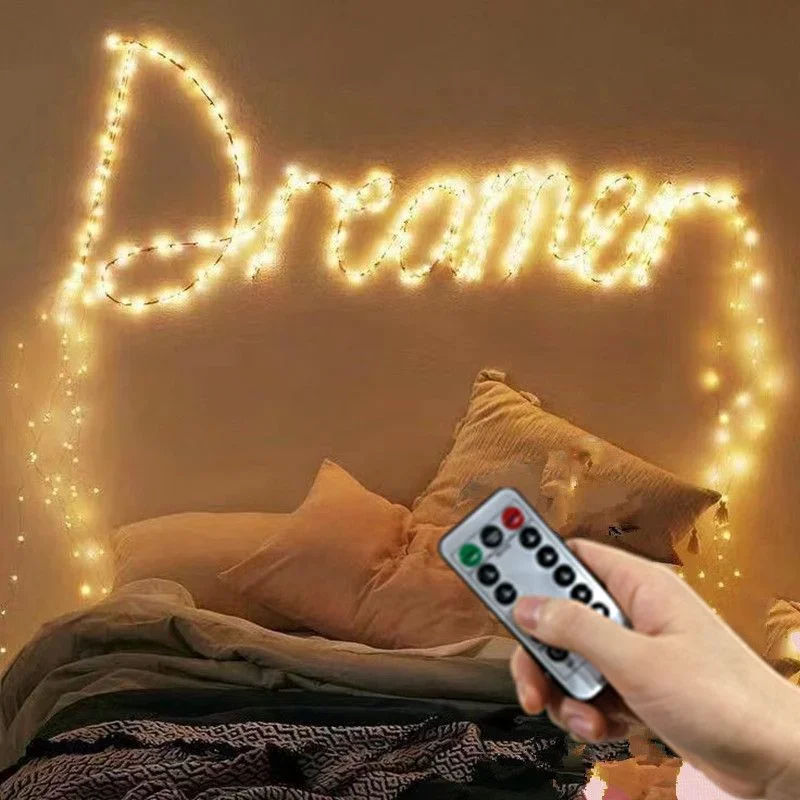 2/5/10/20m LED Fairy Wire String Light Remote Battery Box Wedding Garland Outdoor Mother's Day Muslim Ramadan Room Decoration