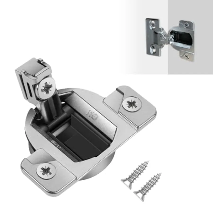 

110-Degree Cabinet Door Hinges - Replacement for Blum Compact 33 Self-Closing Hinges, Adjustable Screw-On Design for Open-Side/