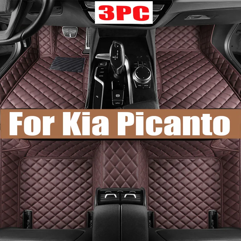 

Leather Car Floor Mats For Kia Picanto Morning Grand Eko Taxi JA 2012~2017 5door Anti-dirty Car Mat Tapete Carro Car Accessories