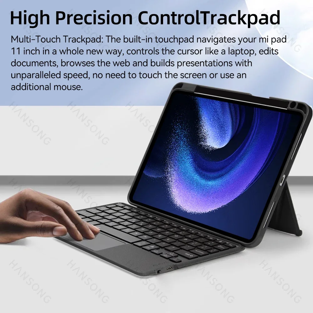 Imagem -04 - Tampa do Teclado Bluetooth para Xiaomi mi Pad Pro Pro Case Magic Keyboard Blacklight 11