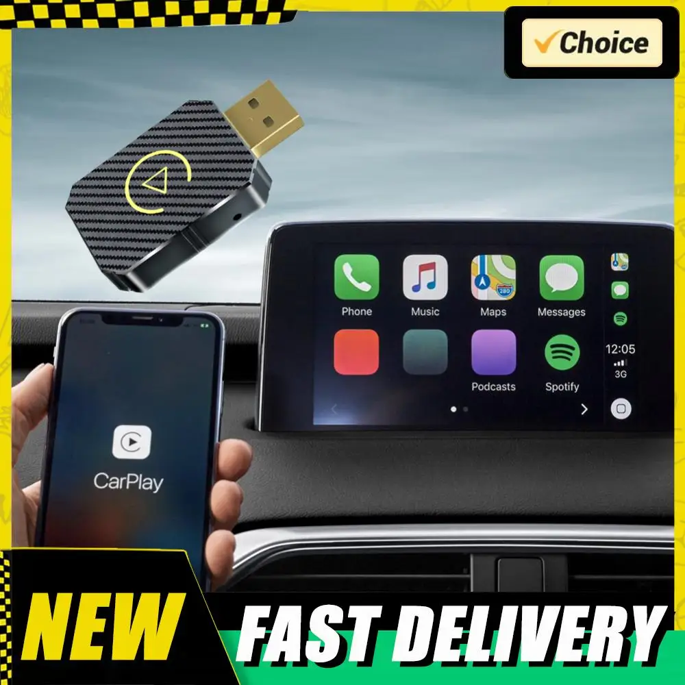 

Проводной к беспроводному мини-адаптеру Carplay и Android Auto, Bluetooth-совместимый 5,0 Wi-Fi для автомобилей с проводным OEM CarPlay Android Auto