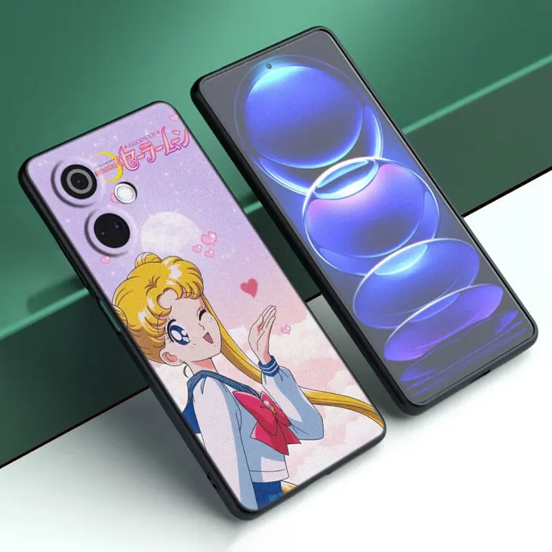 جراب هاتف أسود بحار أنيمي مون ، غطاء كرتون ، مناسب لـ OnePlus Nord CE3 Lite 3 ، 12 ، 11 ، 2T ، N30 ، CE2 ، N300 ، N200 ، 10 ، 9RT ، ACE ، 2V برو ، 5G