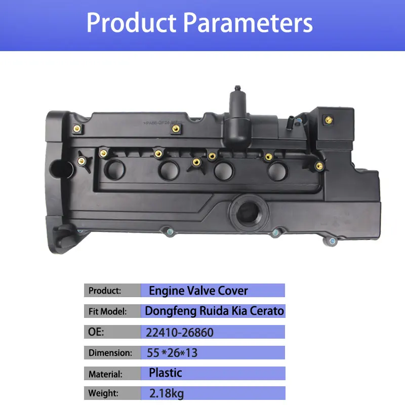 Engine Valve Cover 2241026860 and Gasket For Hyundai Elantra 2004-2016 Dongfeng Ryda Kia Ceratu 22410-26860