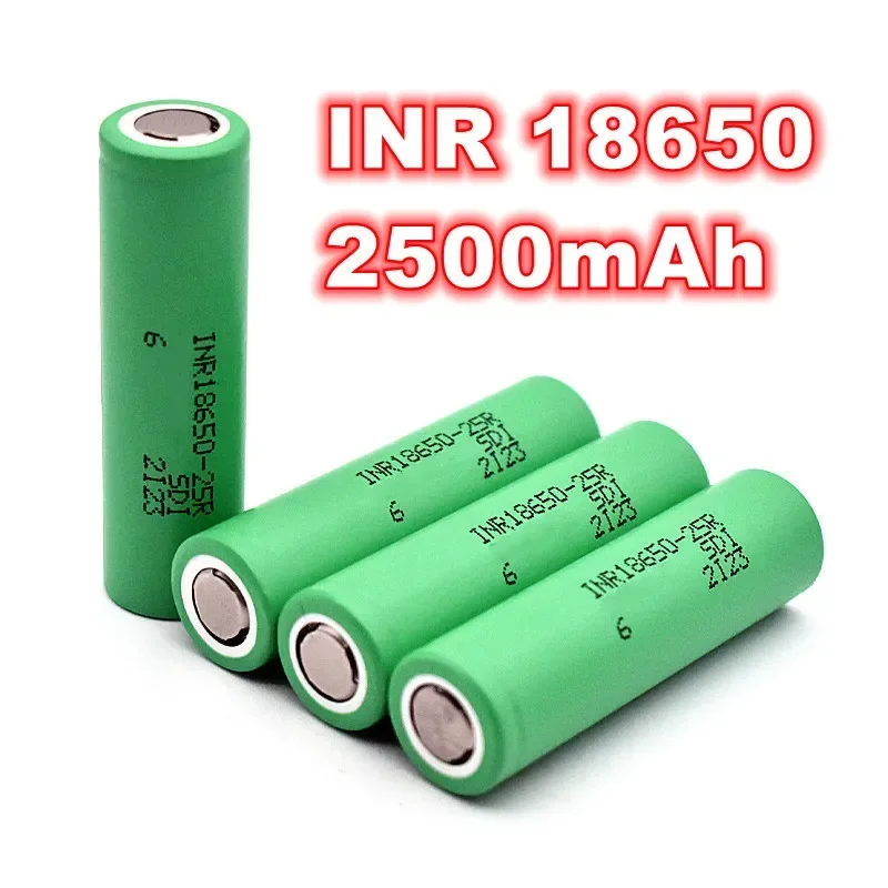 100% Original INR18650 25R 1865 2500Mah 3,7 V 18650 Batterij Lithium-Oplaadbare Batterijen Hoge Stroom Ontlading 20A Power Cell