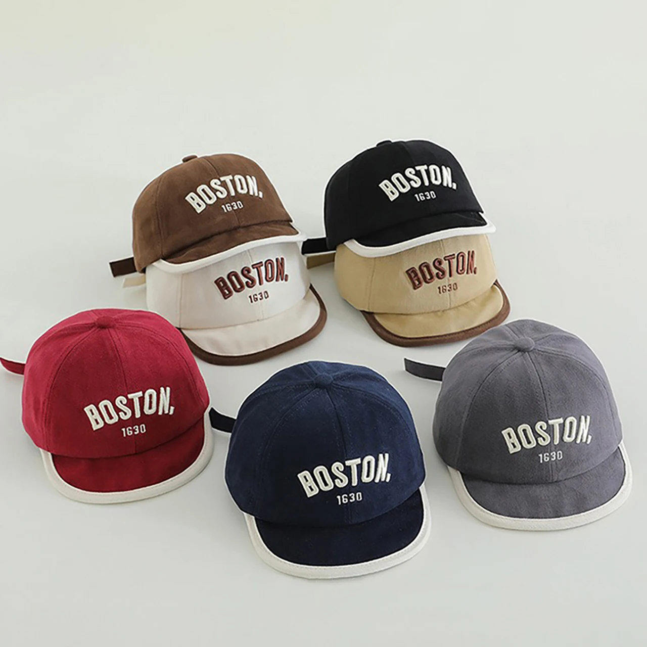 

Retro Letter Baby Baseball Cap Summer Soft Brim Sun Visor Hat Korean Embroidered Boy Girl Kids Duck Tongue Hat 6-36 Months