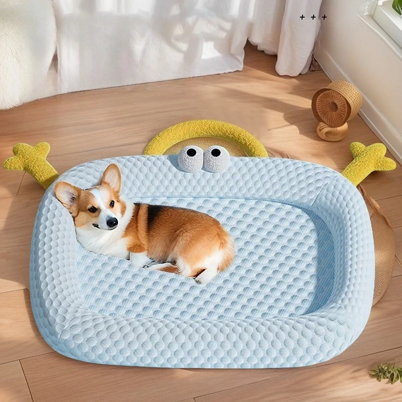 

Cute Cat Dog Cooling Mat, Cool Ice Bean Dog House Suitable for All Seasons, Cat House Summer Cooling Sleeping Mat,Dog Beds Gift