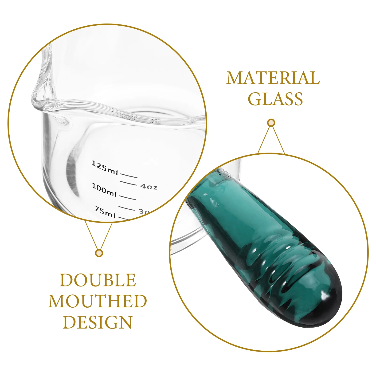 

Double Shot Glass Espresso Cup 125ml Clear Stylish Handle Coffee Creamer Measuring Milk Pitcher Double Shot Espresso Cups