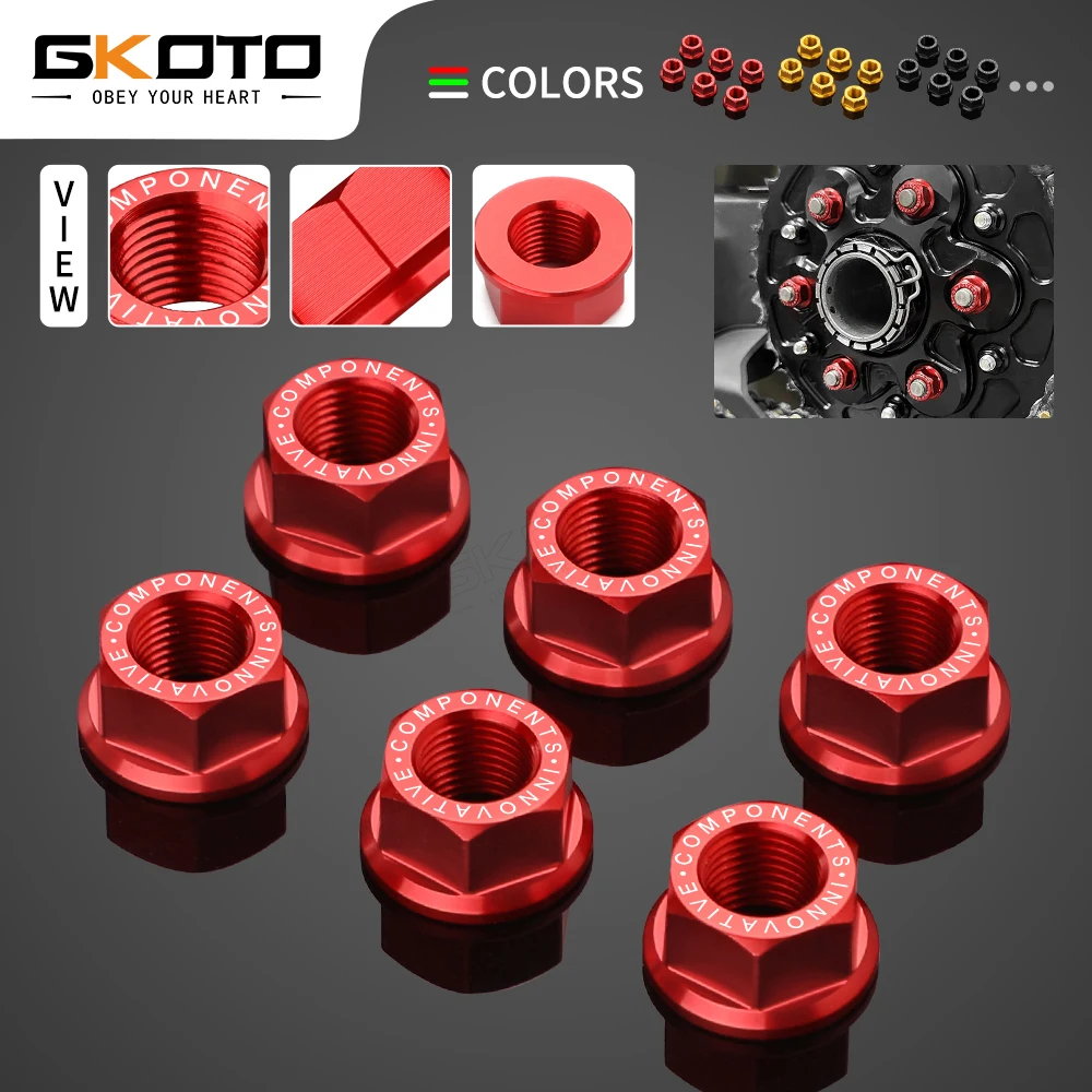 

For Ducati Panigale 1199 1199S 1299 1299S V4 V4S V2 Monster 1200 1200S Motorcycle Rear Wheel Sprocket Nuts 6PCS