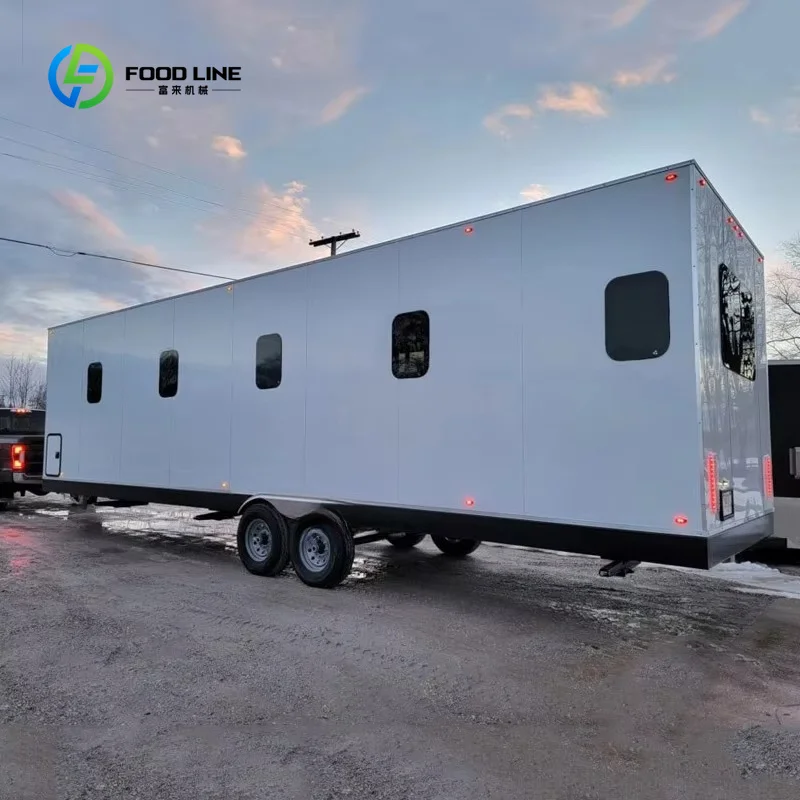 Customized Hot Sale 40FT Mobile Office Trailer with Bathroom Command Center Office Trailer on Wheels for Construction Site