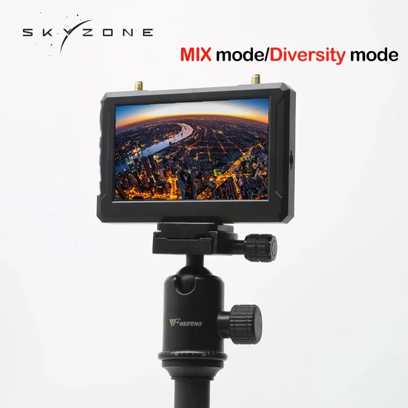 

SKYZONE MF5 5.8G 48CH 5 Inch FPV Monitor with DVR LCD 800*480 Video Screen Build-in Battery For FPV Traversing Multicopte Part