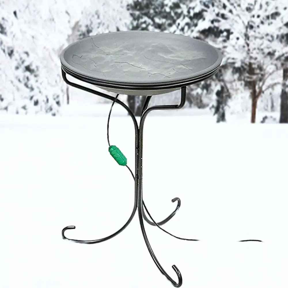 Prime Retreat Heated Bird Bath with Metal Stand & Watertight Cord Contor – 20